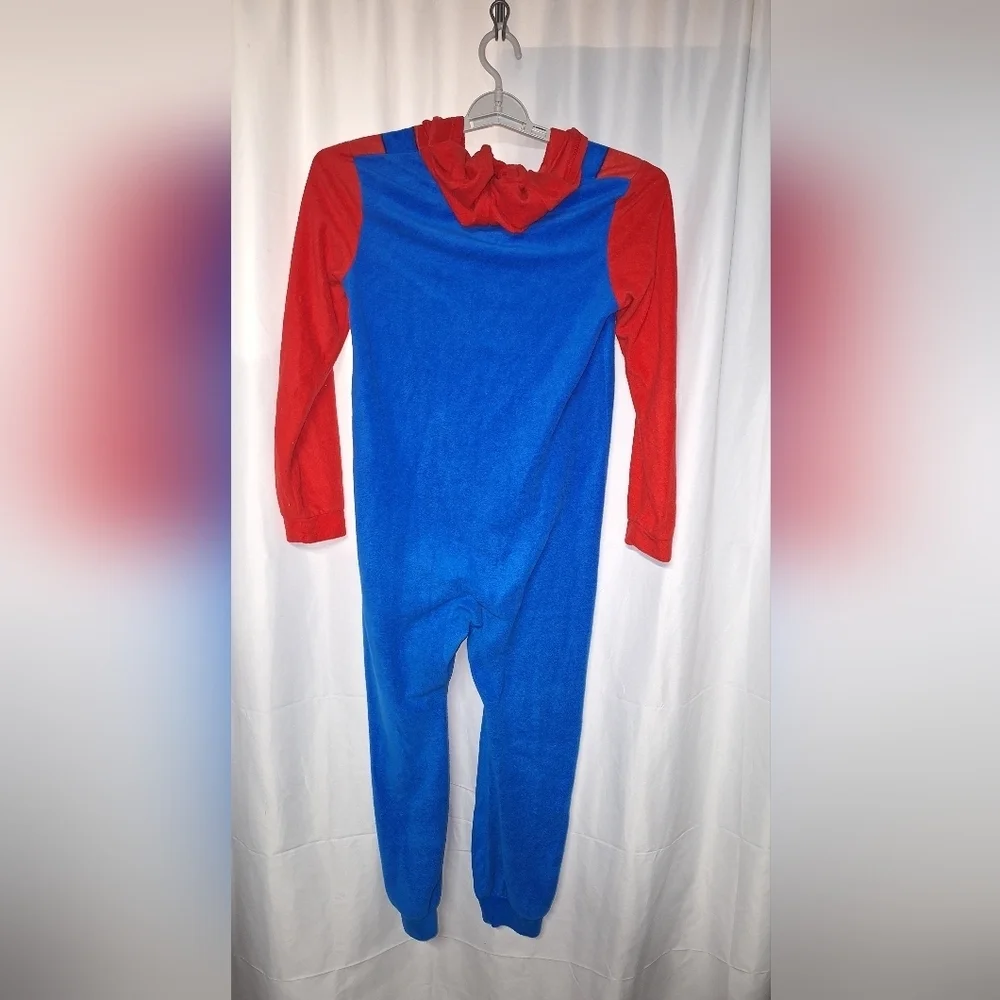 Vibrant Red and Blue Nintendo Mario Kids Halloween Costume/Pajama Set